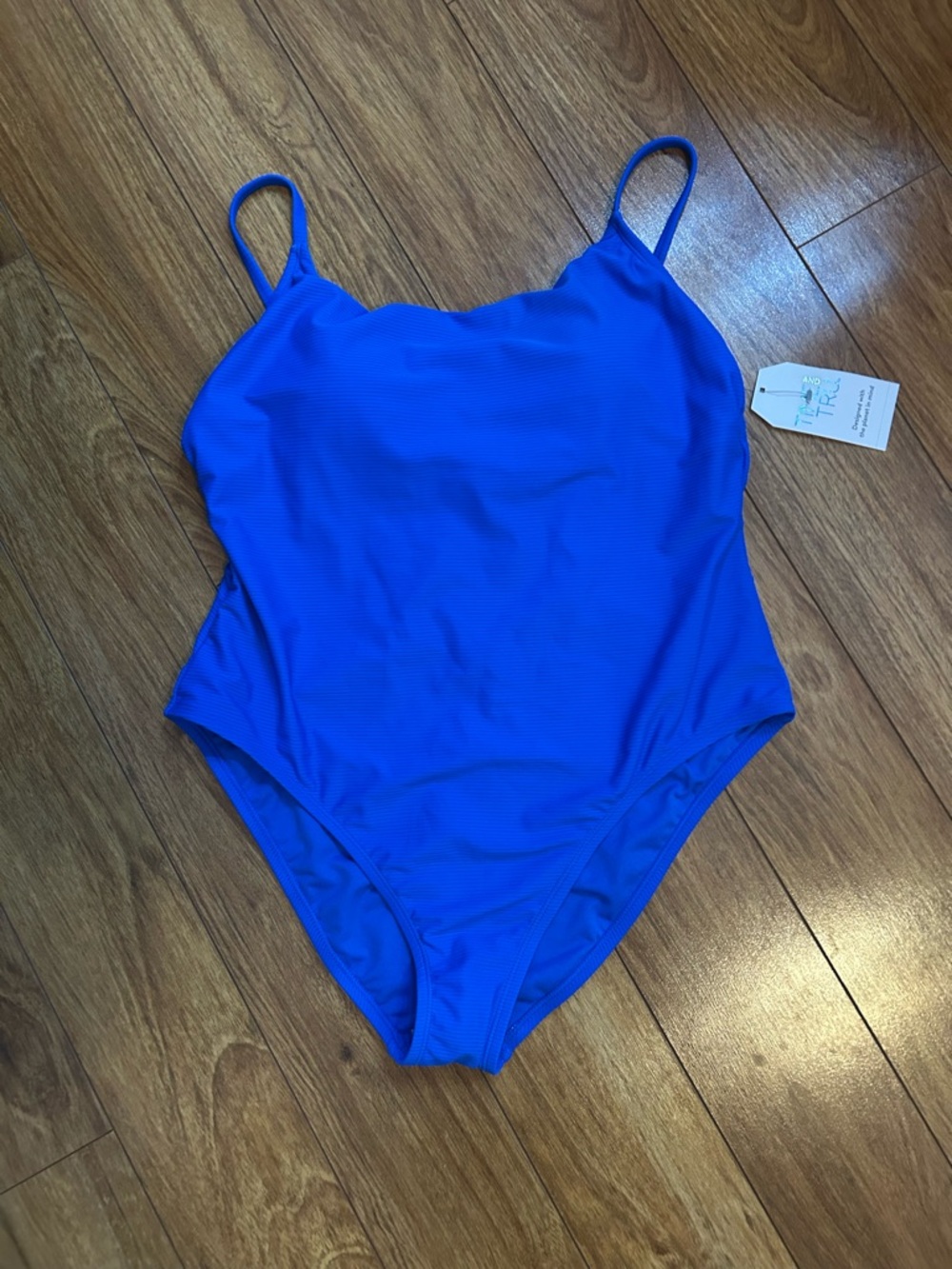 Women’s Time and Tru Royal Blue One-Piece Swimsuit Size XL 16/18